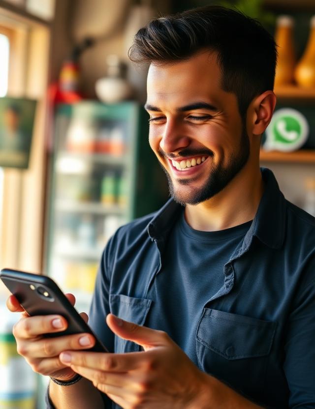 Empreendedor usando celular