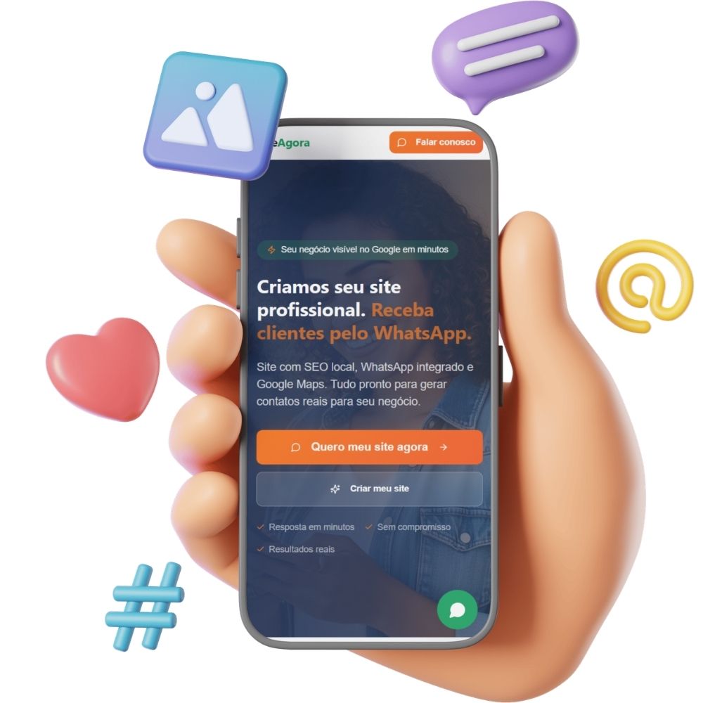 Pessoa usando celular para acessar site com WhatsApp